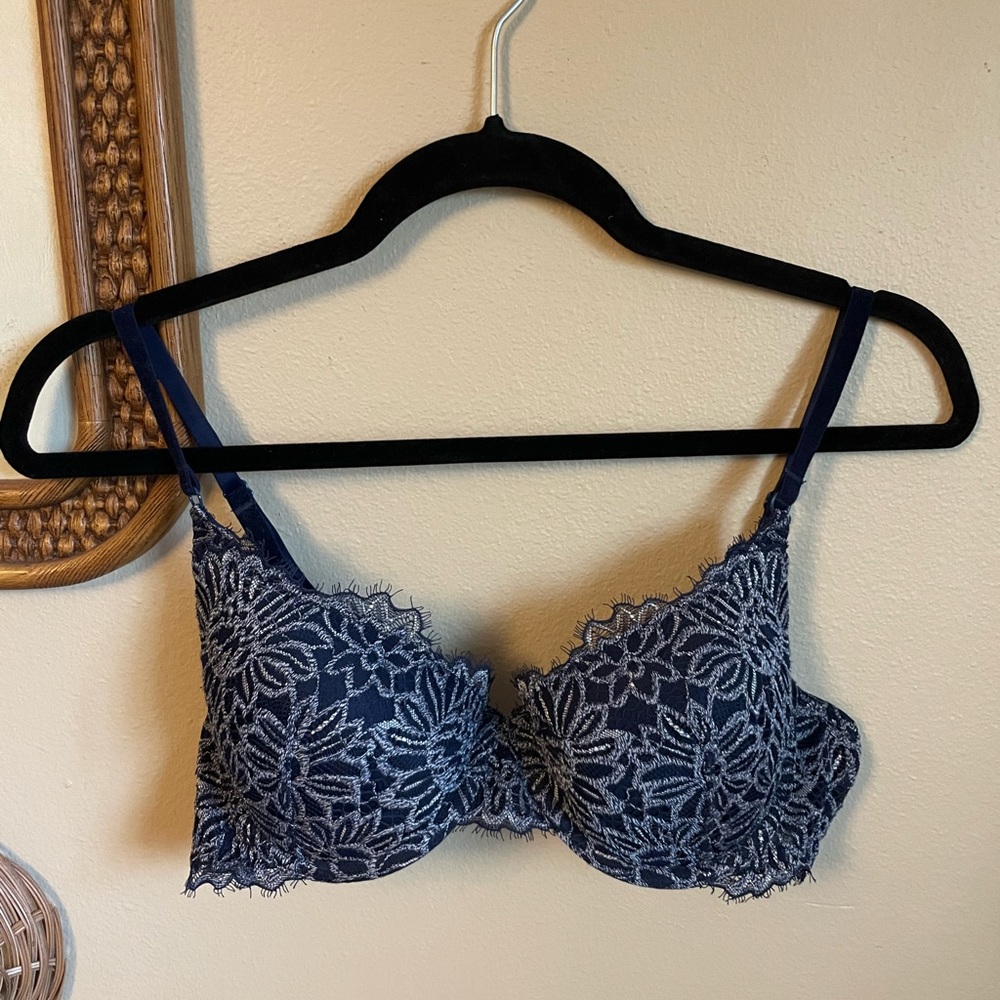 Aerie Navy Lace Bra